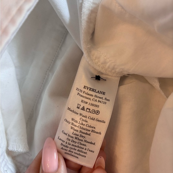 Everlane The Draper White Pleated Pant In Buttersmooth Size 10S - Picture 9 of 16